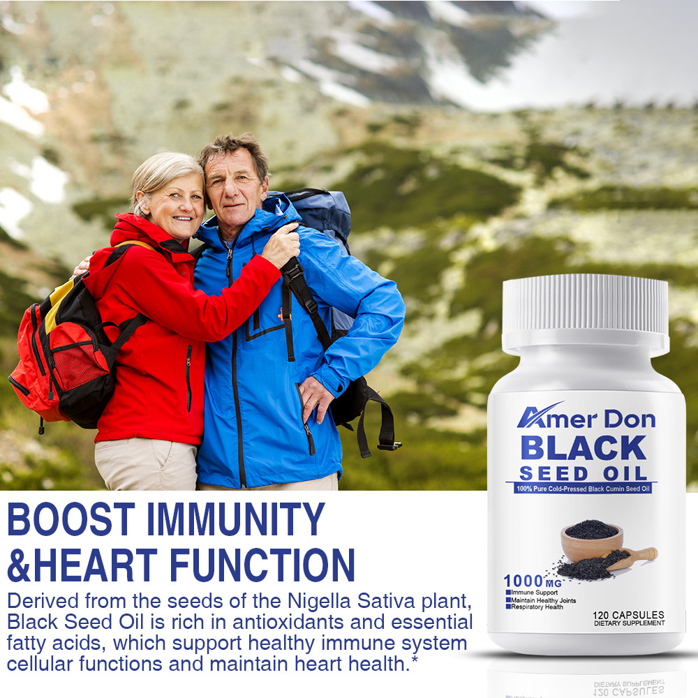 Original Black Seed Oil Hard Capsules 100% Virgin Cold Pressed 1000mg 120 Pills