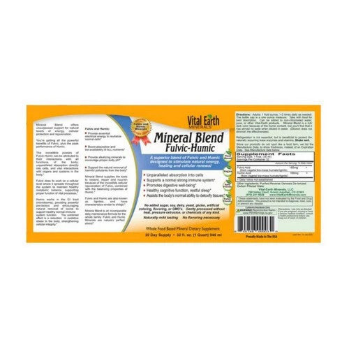 Fulvic-Humic Mineral Blend 32 oz By Vital Earth Minerals