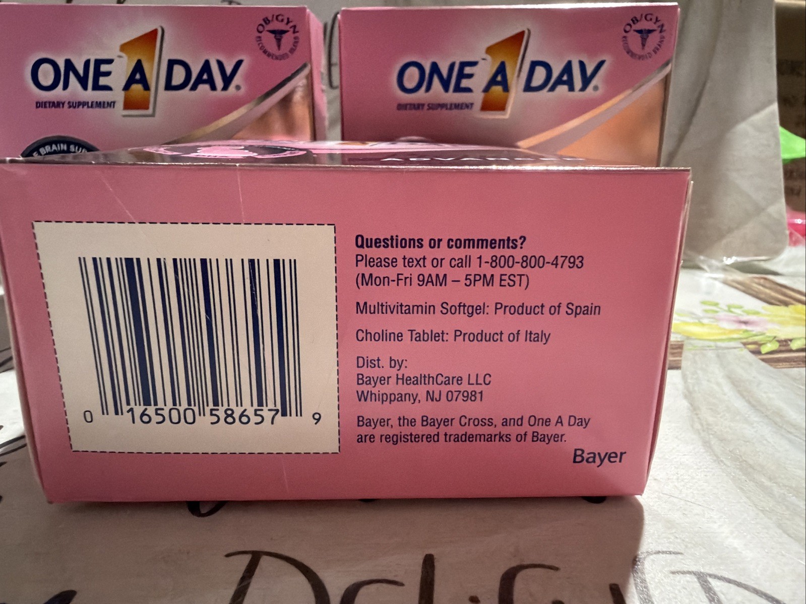 ONE A DAY Prenatal Advanced Triple Brain Support Exp:09/26 3Pack