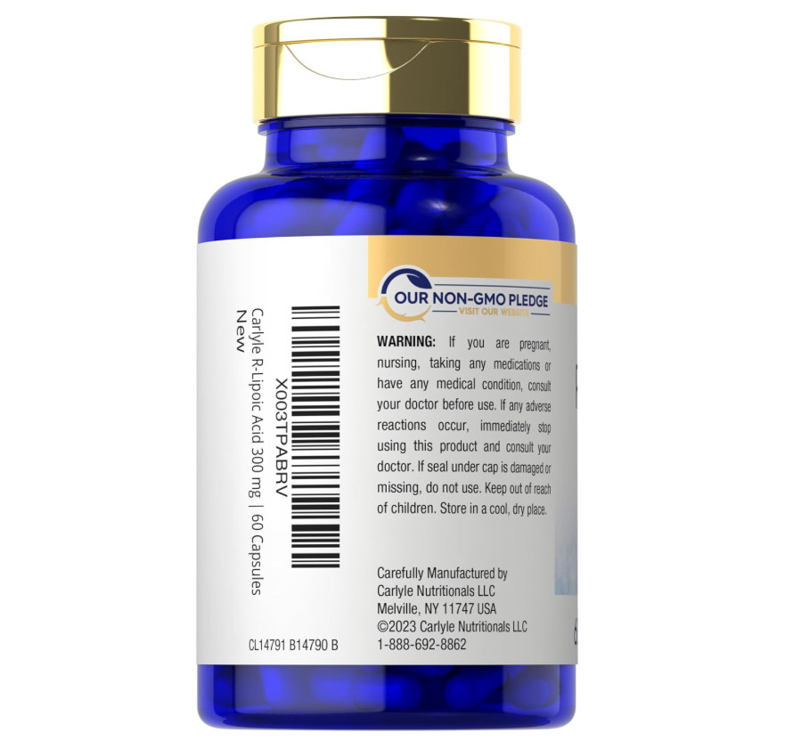 Stabilized R-Lipoic Acid 200mg with Biotin Antioxidant Support 60 Veg Capsules