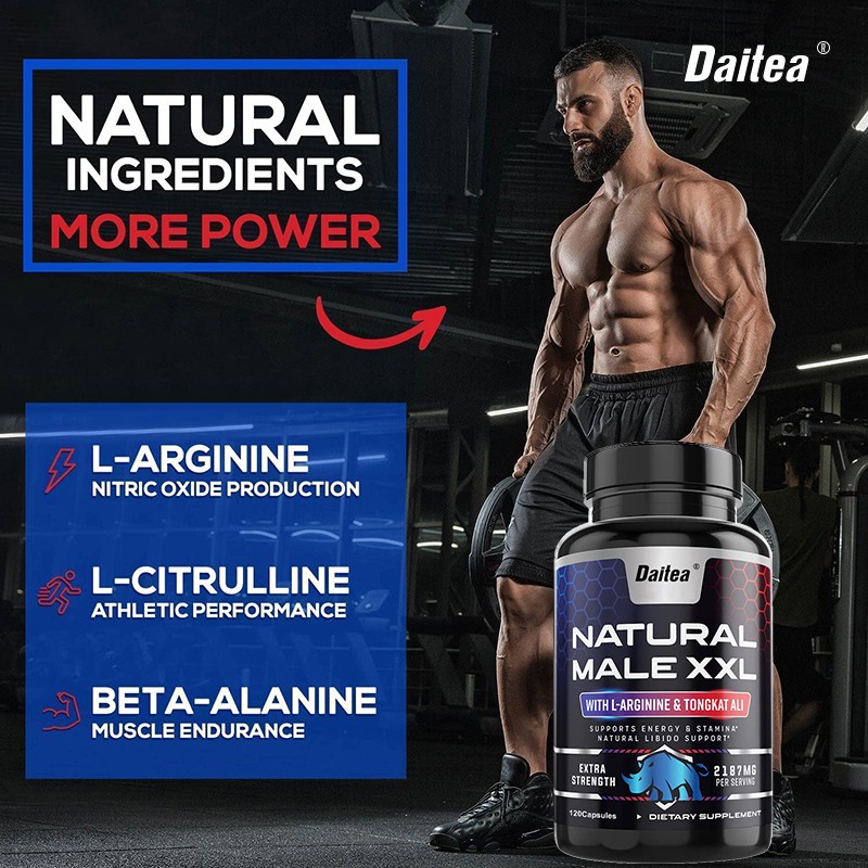 Daitea Natural Male Supplement – Gmo-Free Faster Muscles Recovery 30/60/120 Caps