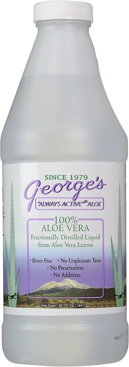 Warren Laboratories George’s 100% Aloe Vera Liquid 32 fl.oz (Pack of 2)