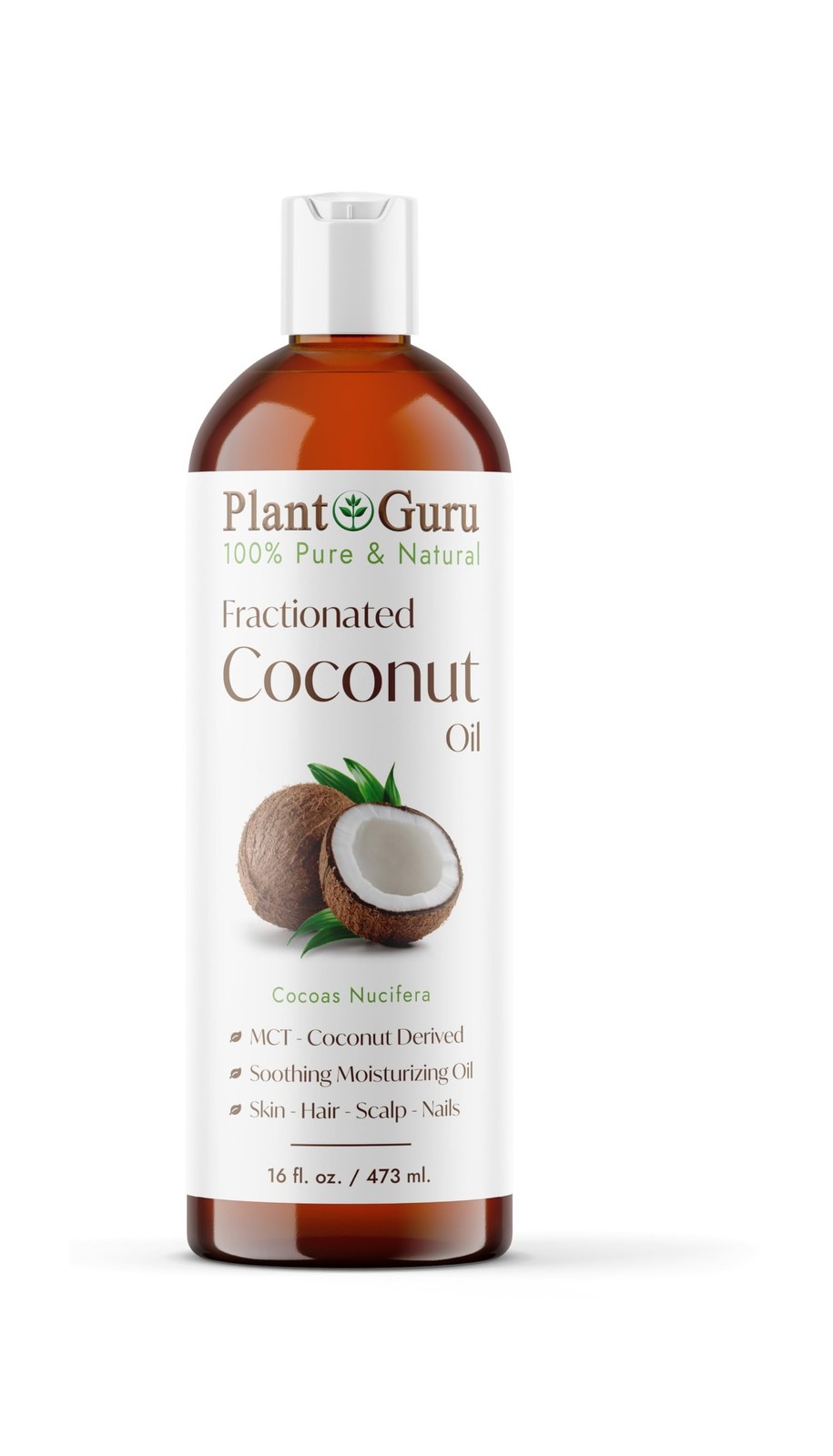 Plant Guru Fractionated Coconut Oil 16 fl. oz. 100% Pure MCT Na… FAST USA SHIP