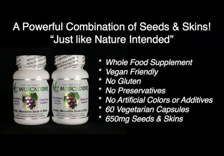 Vine Life Muscadine Grape Seeds & Skins Supplement (1) 60-count Bottle