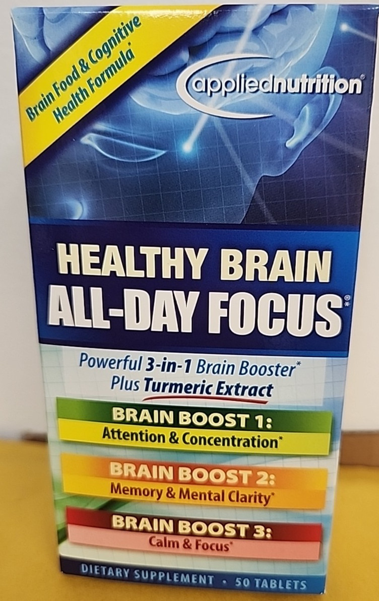 AppliedNutrition Healthy Brain All-Day Focus/50 Tablets