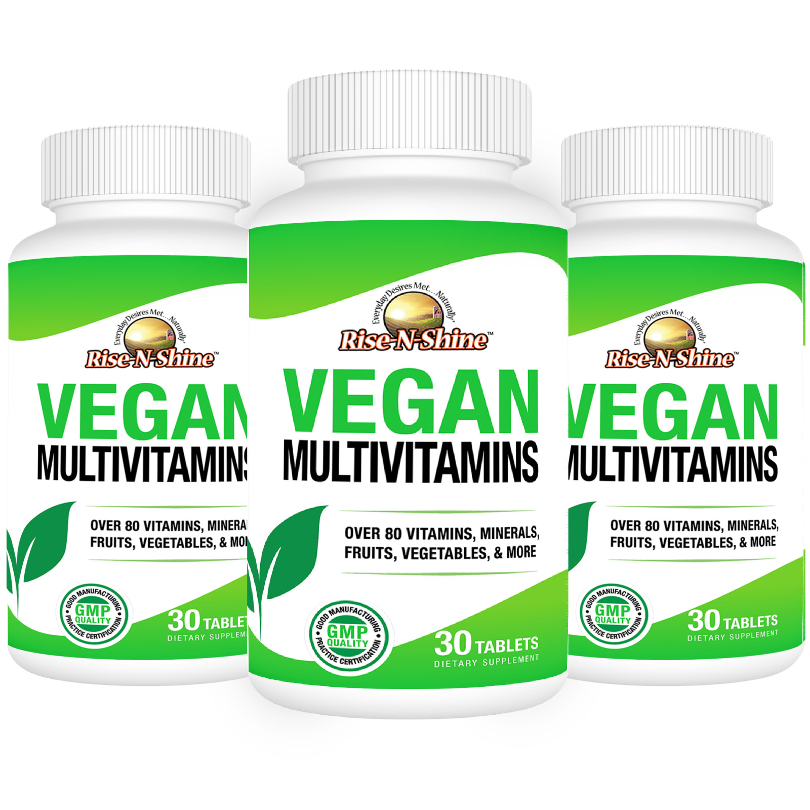 Vegan Multivitamins by Rise-N-Shine Buy 2 Get 1 FREE 3 Pack