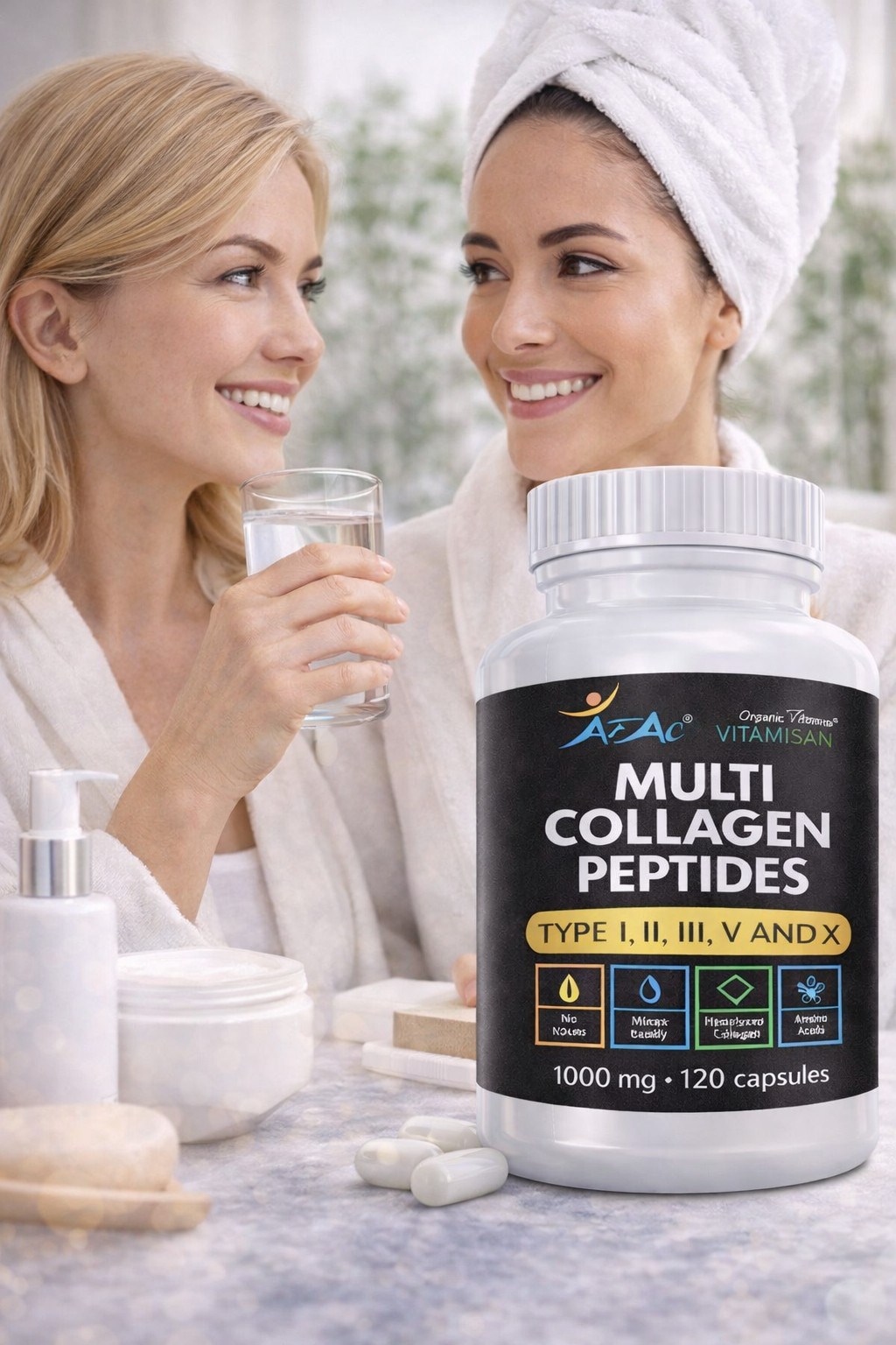 Total Collagen Protein Hydrolyzed Collagen Supplement 120 Caps paleo no gmo
