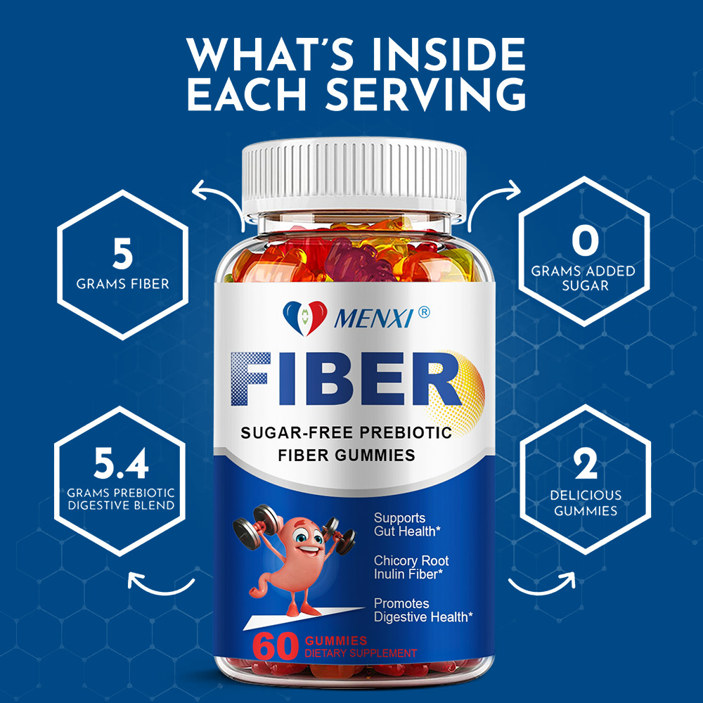 Fiber Gummies for Adults, Daily Prebiotic Fiber Supplement 5g – Digestive Health