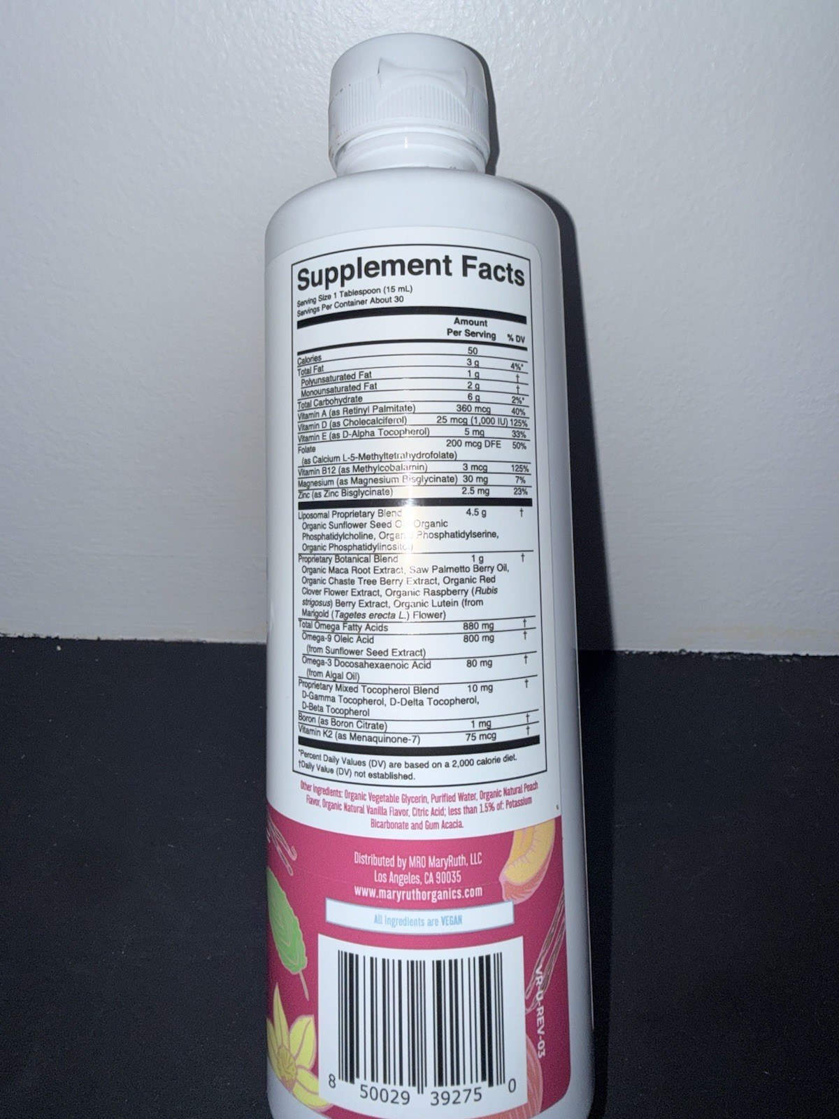 Women’s 40+ Multivitamin Liposomal, Vanilla Peach, 15.22 fl oz (450 ml) NEW