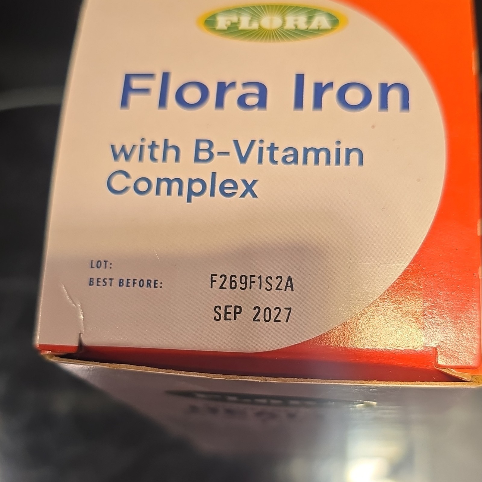 Flora Iron + B-Vitamin Complex Liquid Energy Support, Vegan Orange 8.1 fl oz