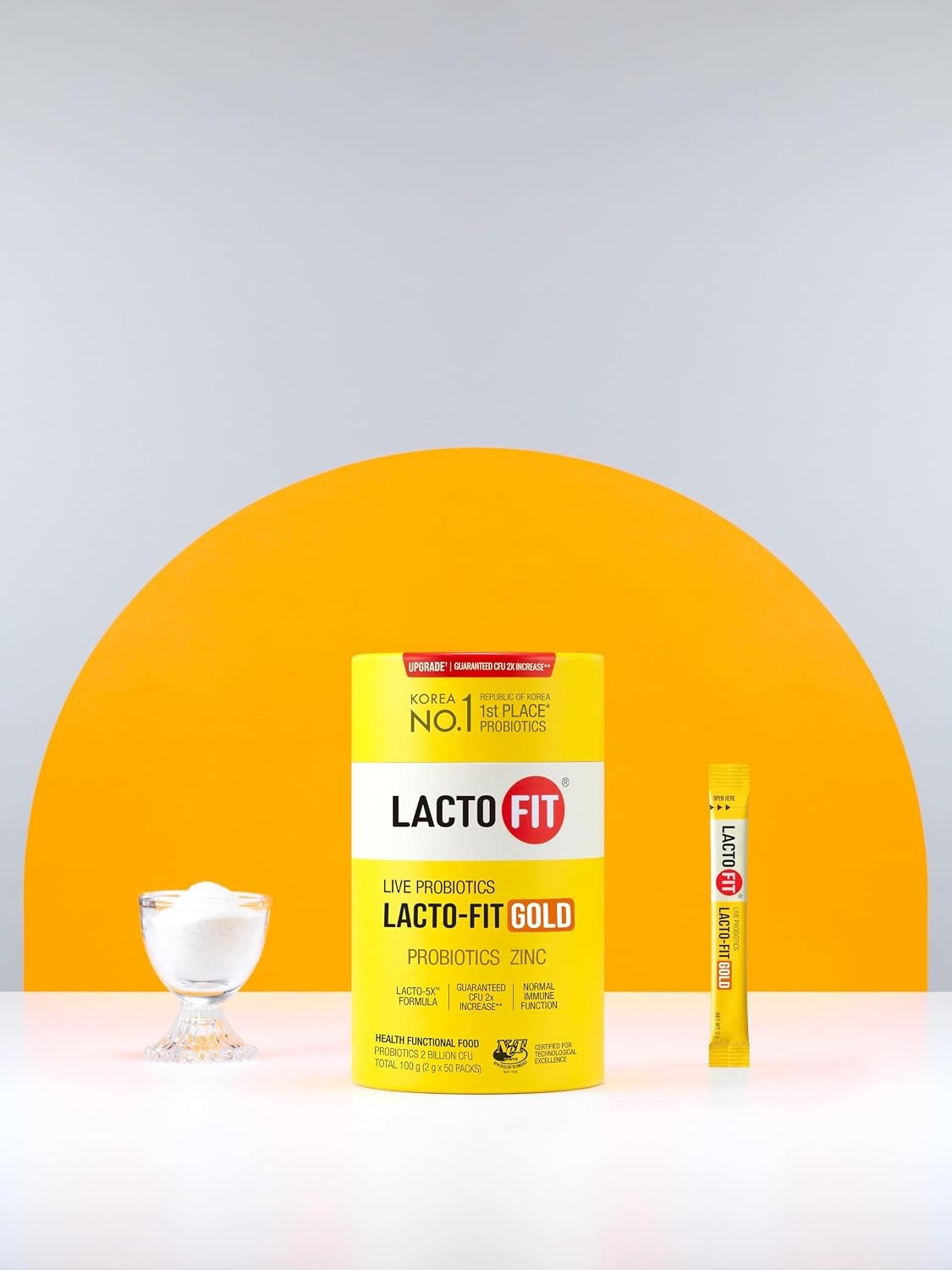 (3-PACKS) LACTOFIT GOLD PROBIOTIC POWDER STICKS (2g x 50 packs) YOGURT & GRAPE