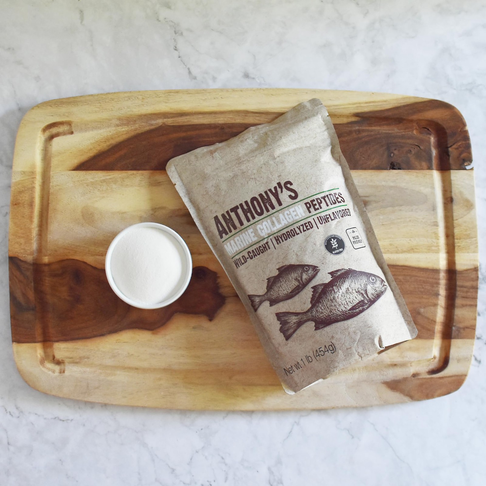 Peptidos De Colageno Marino Hidrolizado, Sin Gluten, Paleo Y Keto Frien
