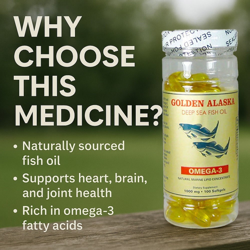 NCB Alaska Deep Sea Fish Oil Omega 3 EPA / DHA , 1000 mg , Support Immune Health