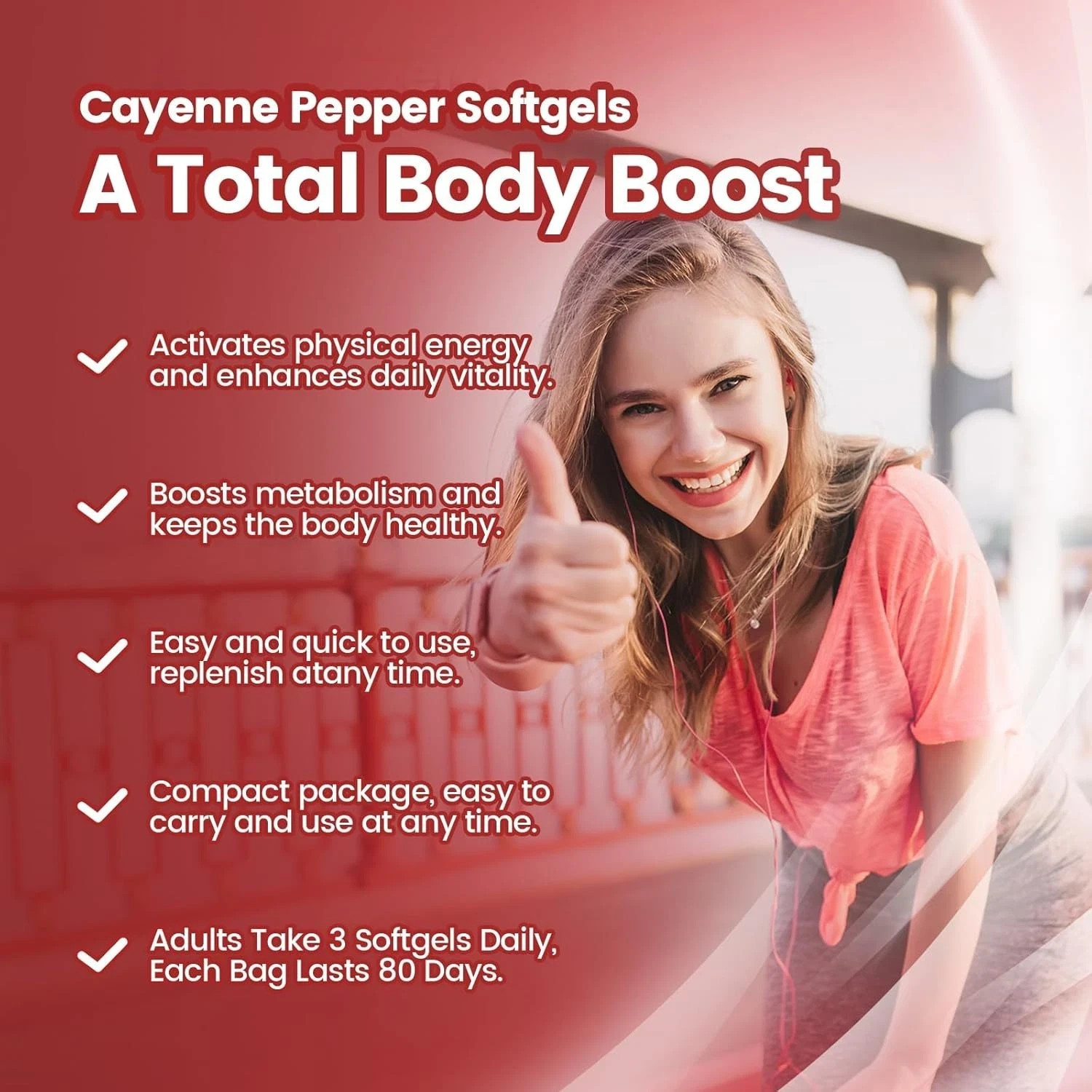 Pepper Softgels Supplement 12 in Botanical 1 3000mg Daily New- VivoNu Cayenne