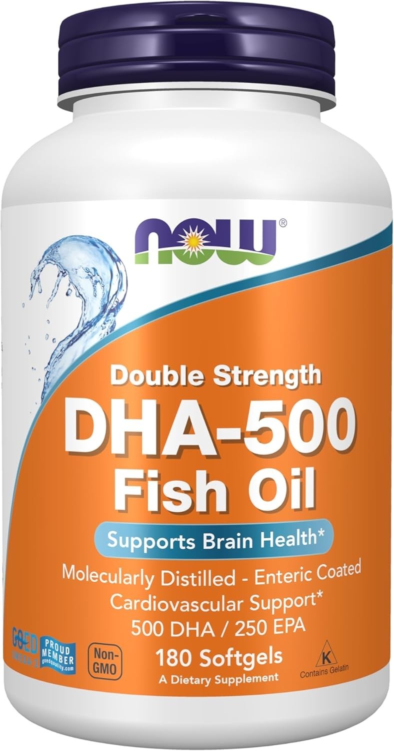 NOW Foods Supplements, DHA-500 with 250 EPA, 180 softgels EXP:11/28