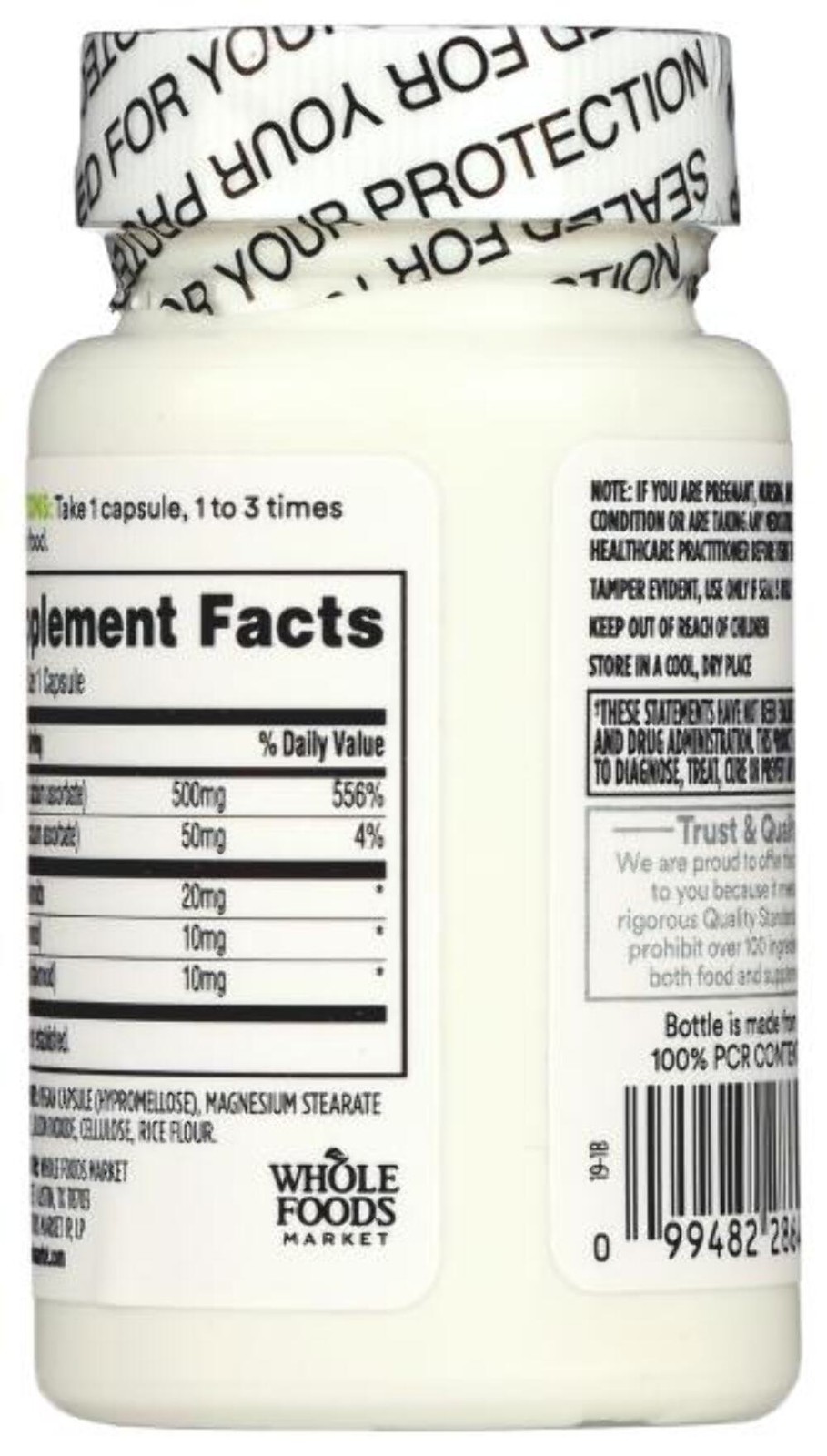 3/27 365 by Whole Foods Market, Buffered Vitamin C Complex, Vegan, 60 Capsules