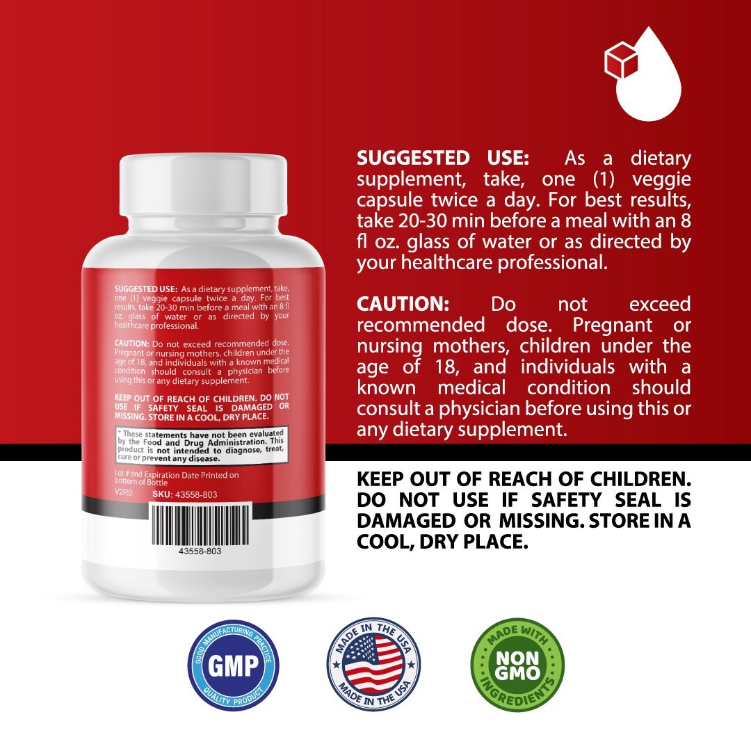 Blood Flow Max- Cardiovascular Health, Blood Pressure & Sugar Support-2 Bottles