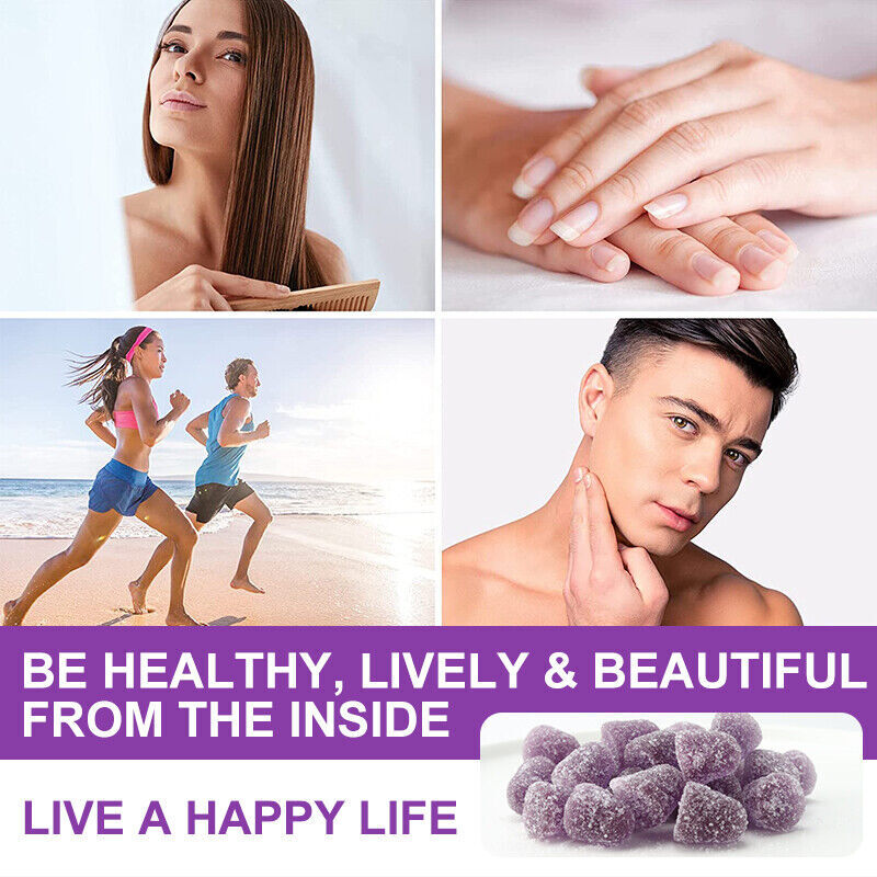 Hair, Skin & Nails Biotin Gummies with Collagen & Keratin Dietary Supplement