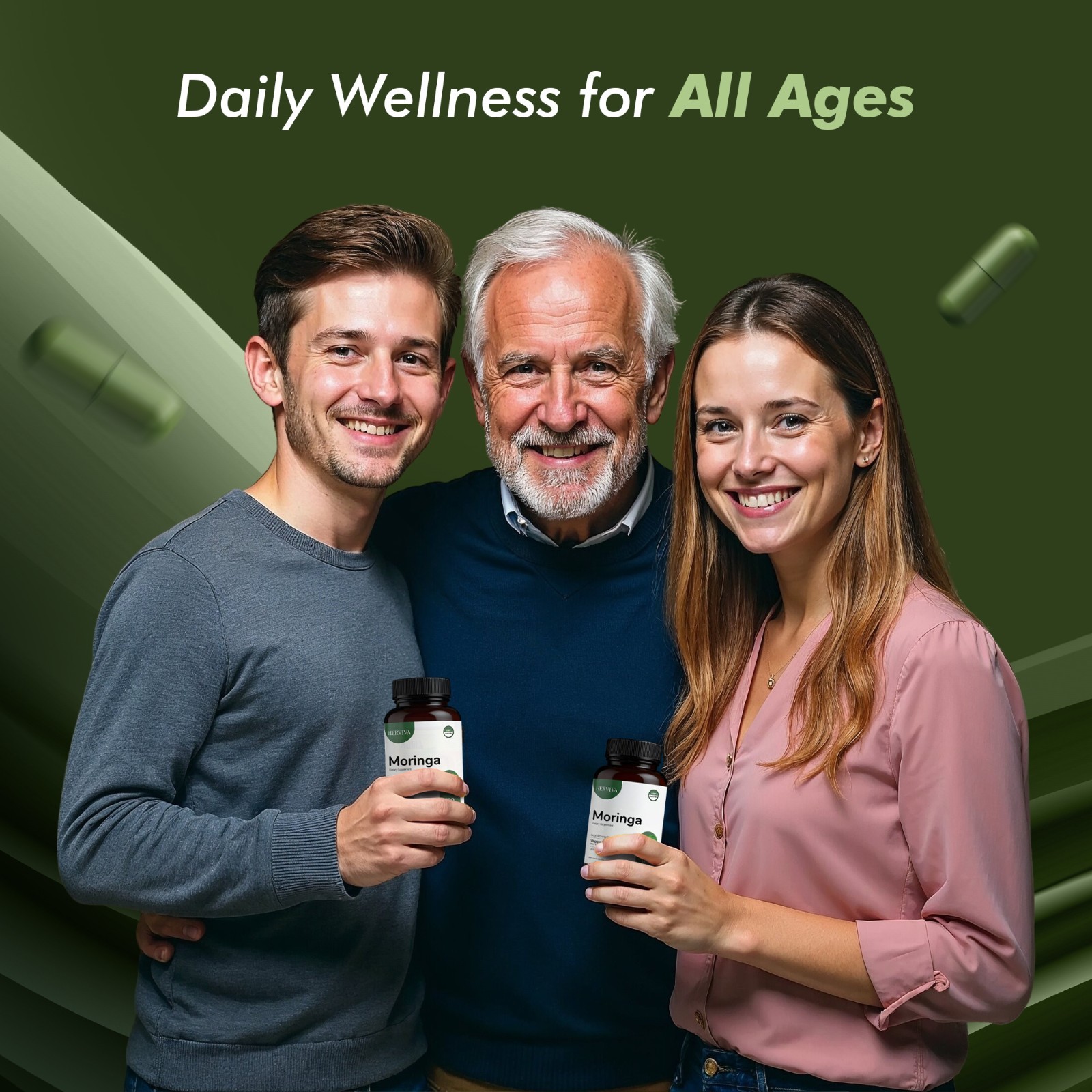Moringa Capsules-1200 mg of Organic Moringa –Vegan Capsules