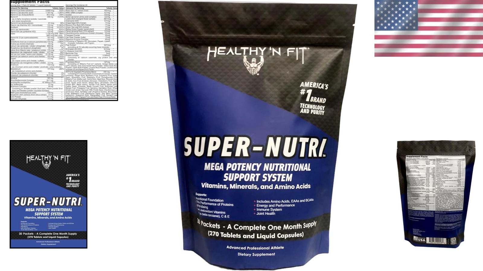 Daily Super-Nutri Pack – 30 High Potency Multi-Vitamins & Minerals for Wellness