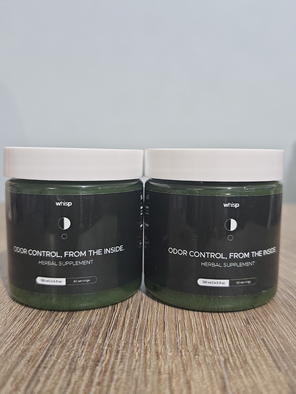 2x whisp Odor Control Liquid Herbal Supplement, 120 mL / 4.5 fl oz, Parsley Zinc