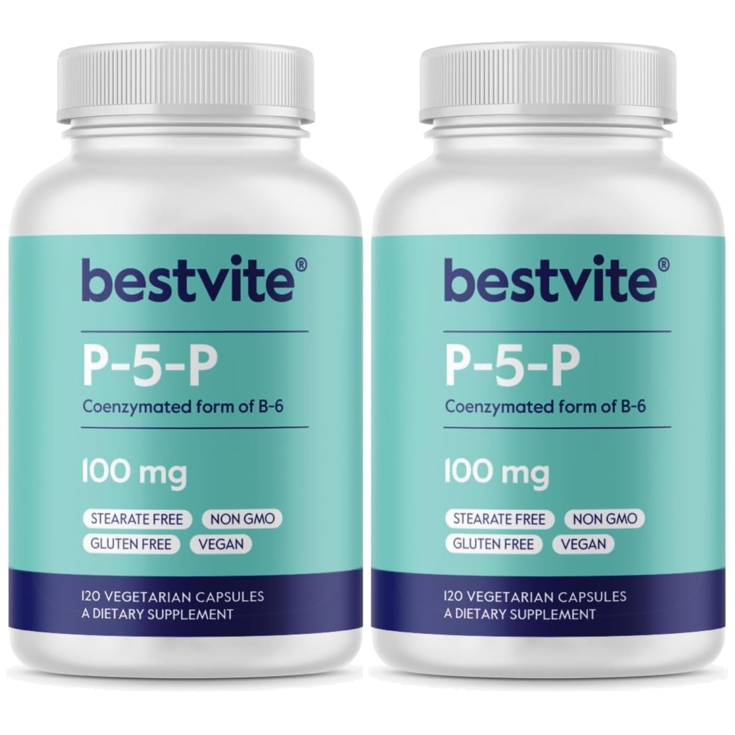 Pyridoxal-5-Phosphate 100mg – B-6 Supplement (240 ct x 2)