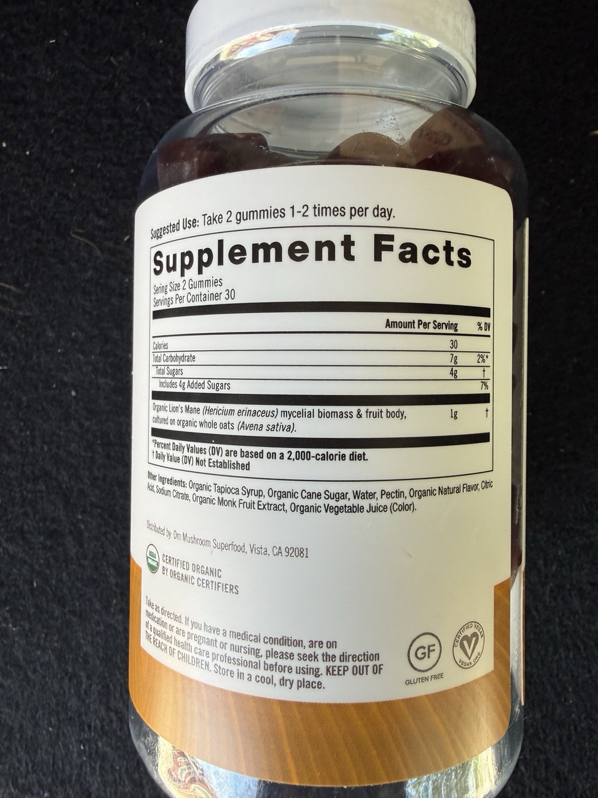 OM Mushroom Superfood Lion’s Mane 60 Mushroom Gummies Strawberry 10/2026