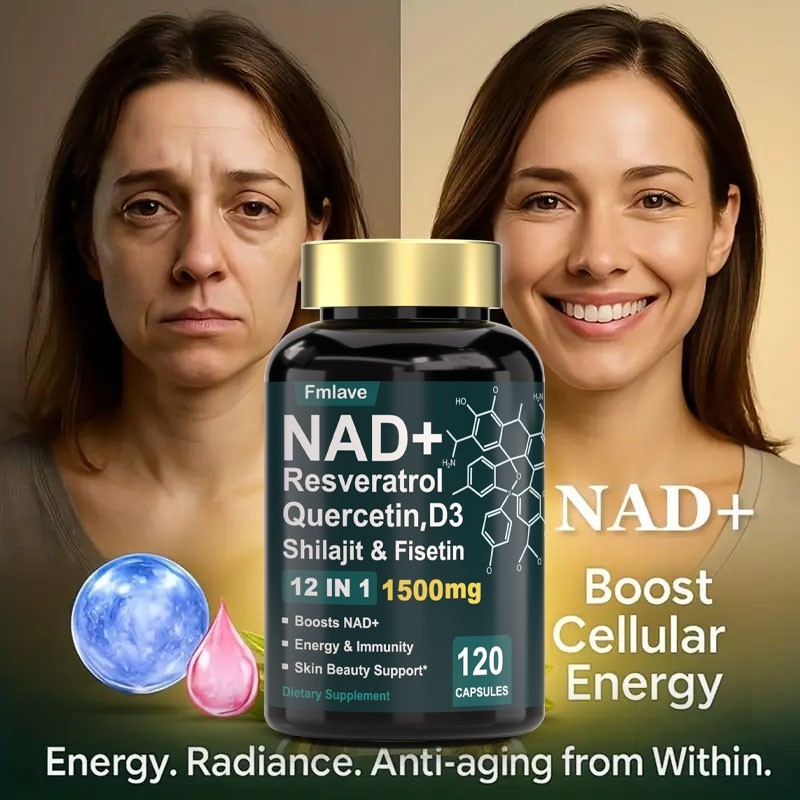 NAD supplement, 1500mg resveratrol containing supplement, 120 capsules USA Ship