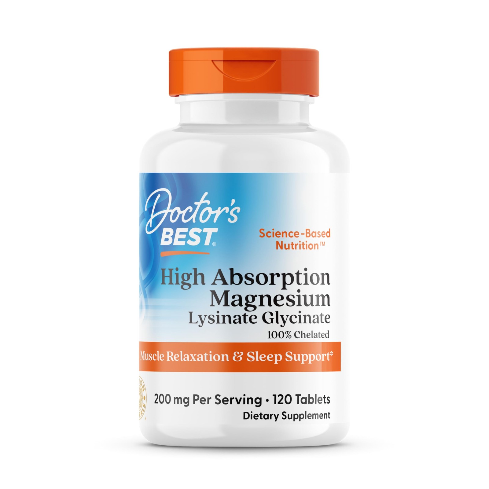 Doctor’s Best High Absorption Magnesium 120 Count (Pack of 1), No Color