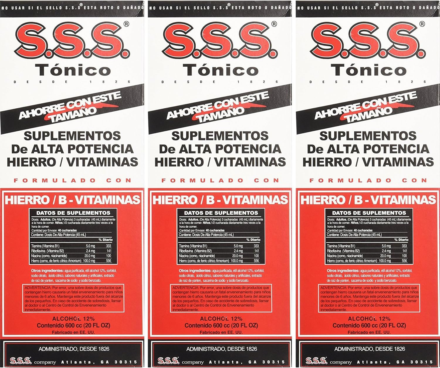 SSS Company SSS Company S.S.S. Tonic Liquid Large, Large 20 Oz (Pack of 3)