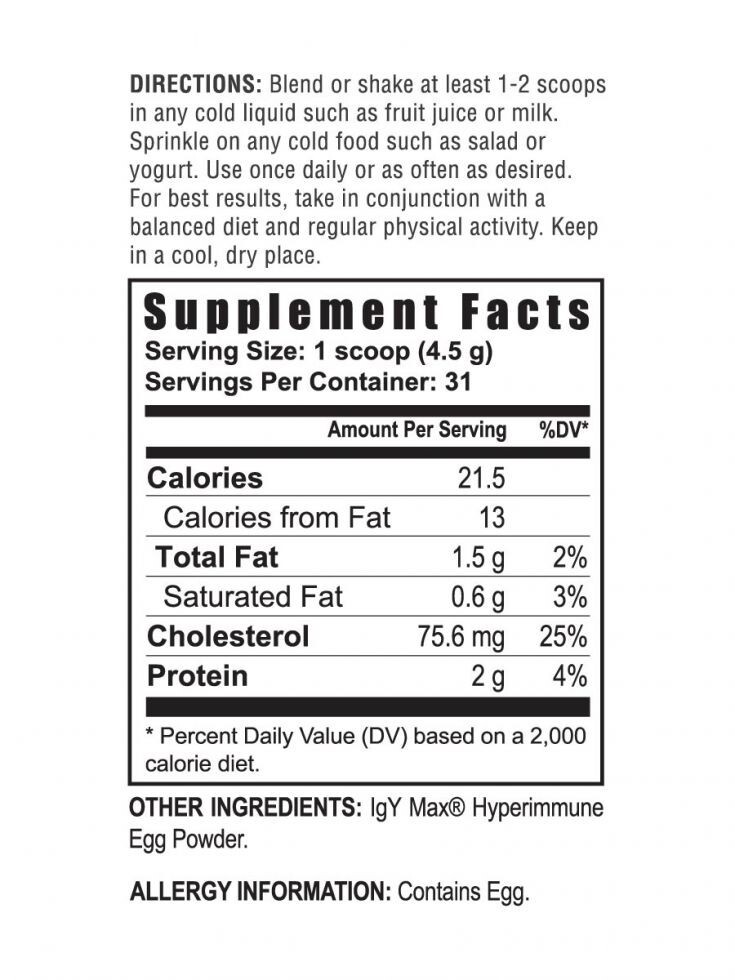 Youngevity Sandra i26 Hyperimmune Egg Powder – 31 Day Supply Canister