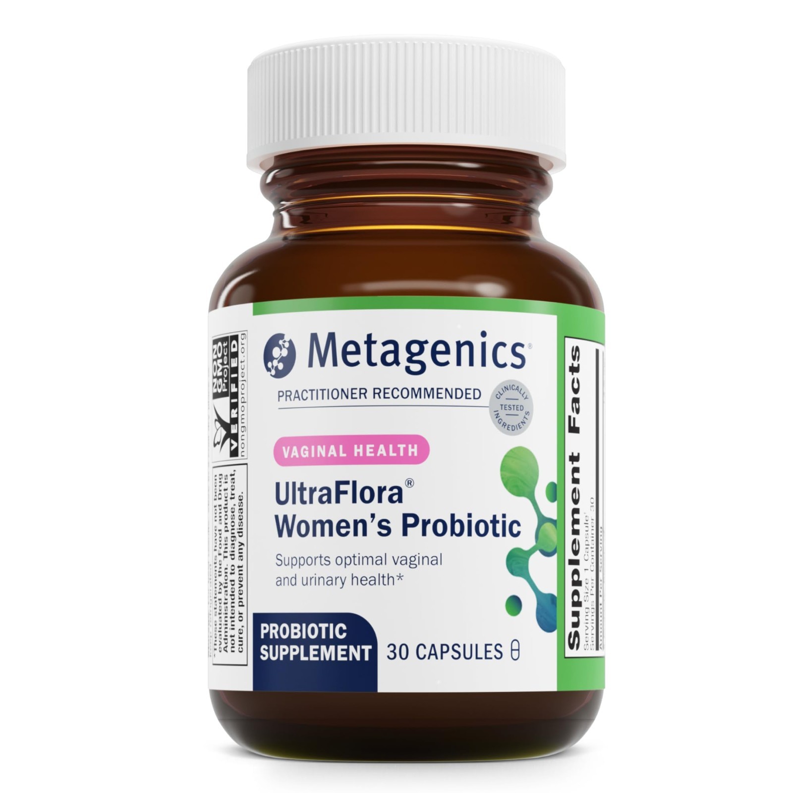 Metagenics UltraFlora Womens Probiotic 30 Capsules Vaginal Urinary Tract Health