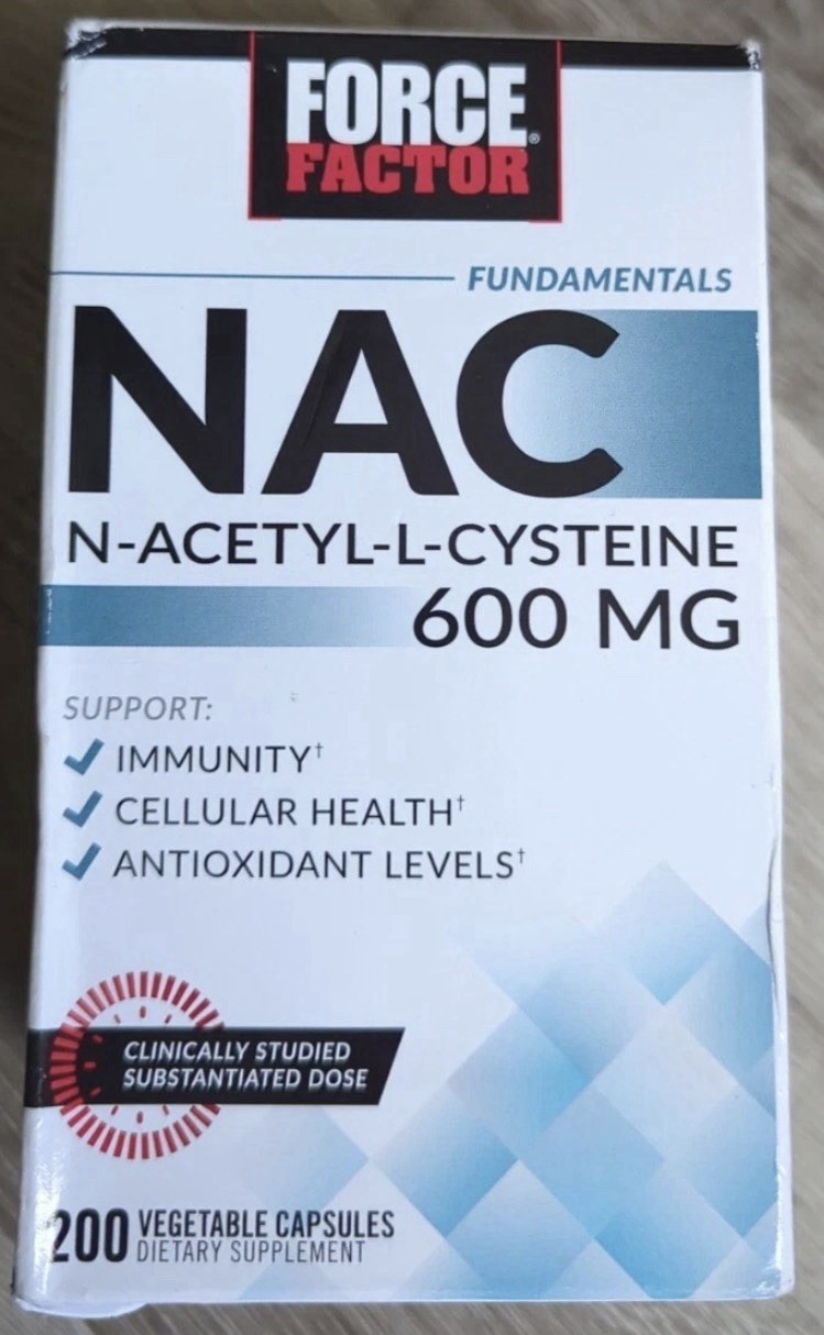 Force Factor N-Acetyl-L-Cysteine NAC 600 mg Immune Support 200 Caps