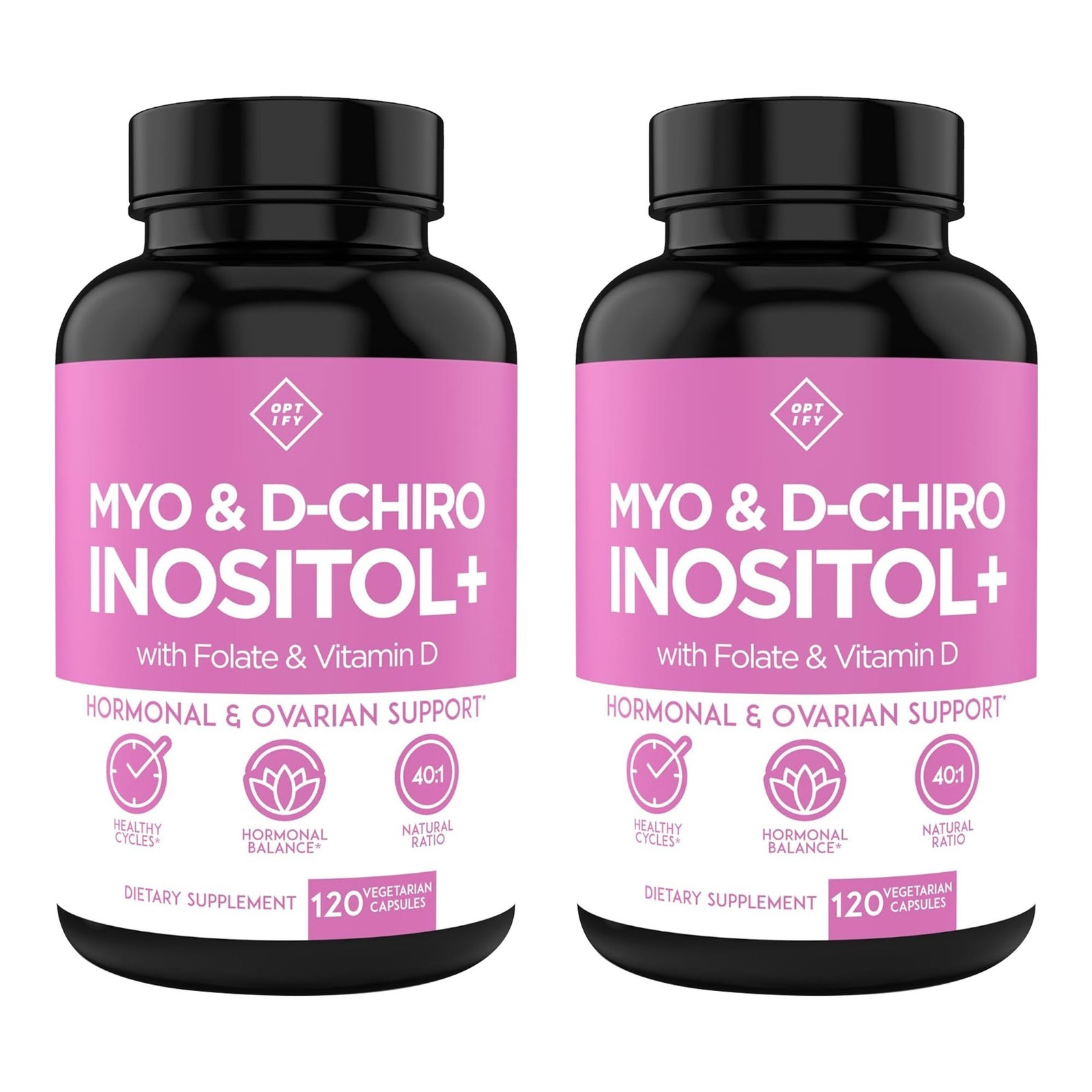 Optify Myo & D-Chiro Inositol – Vitamin D3, Folate – Hormone & Ovarian Support