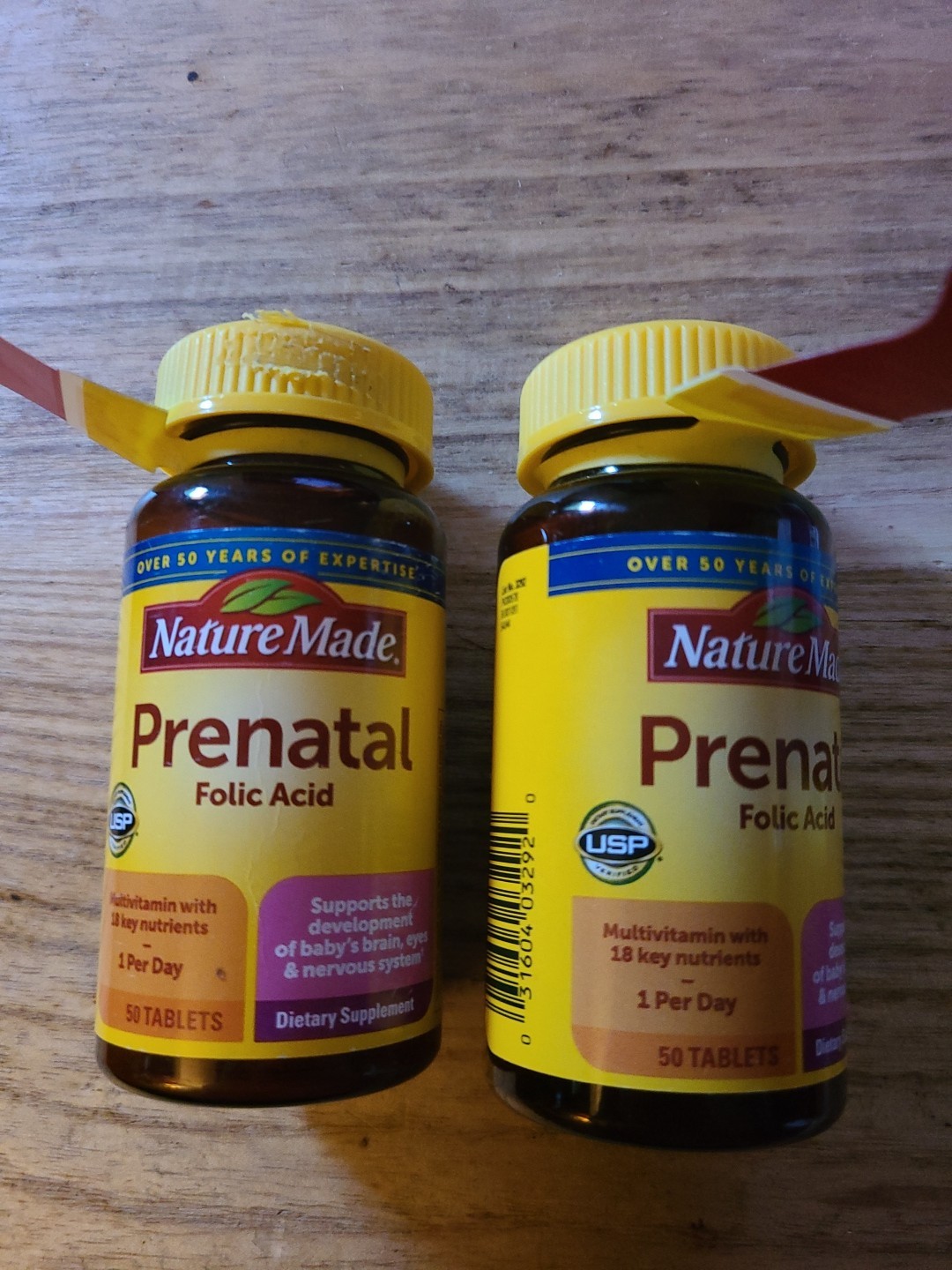 ✅️2 Lot Bundle Nature Made Prenatal Folic Acid Multivitamin 100 Ct Exp May 2026