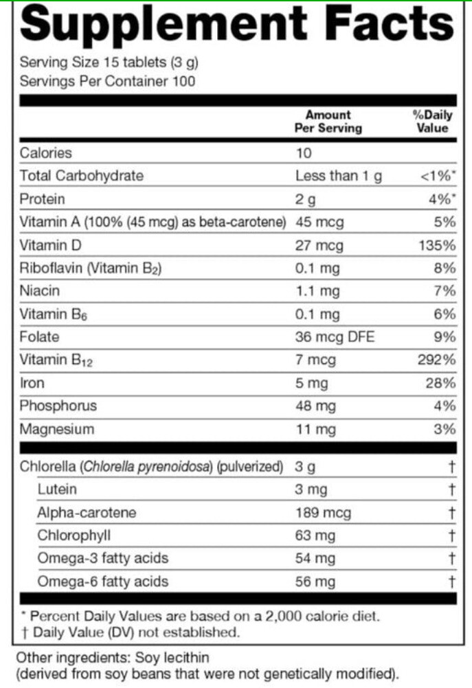 Sun Chlorella 200 mg by Sun Chlorella 300 Tablets Best By 2/2026 + Free Shipping