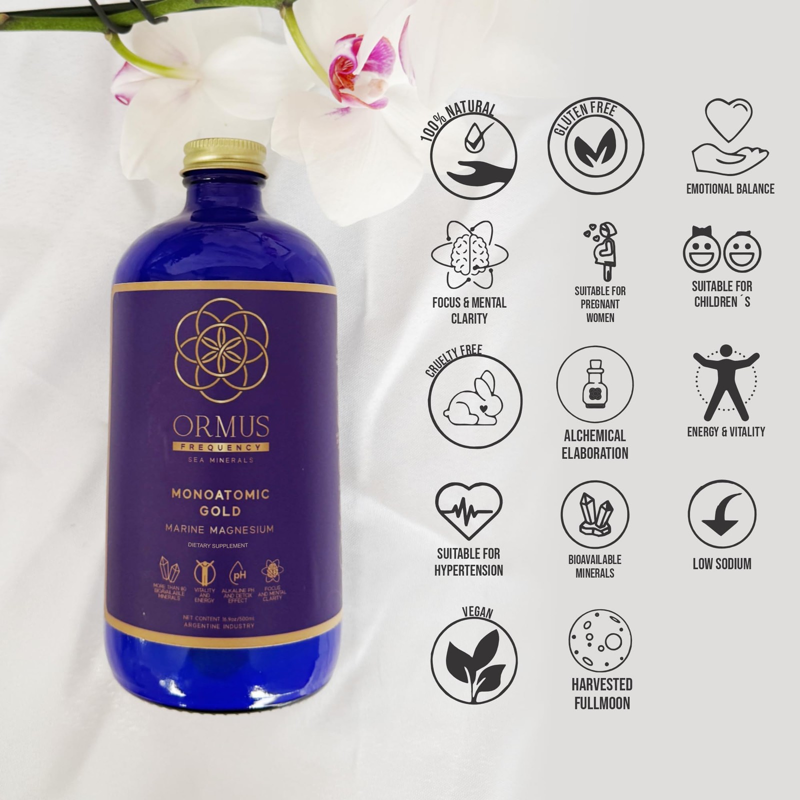 500ml ORMUS PATAGONIA ARGENTINA Pure Ormus Monoatomic Gold Liquid Minerals S…