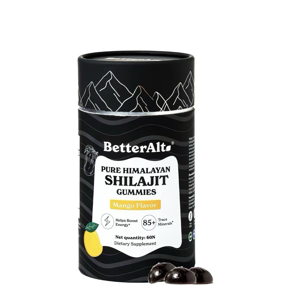 BetterAlt Pure Himalayan Shilajit Gummies MANGO flavor – 60 Ct – Exp 09/2026 NEW
