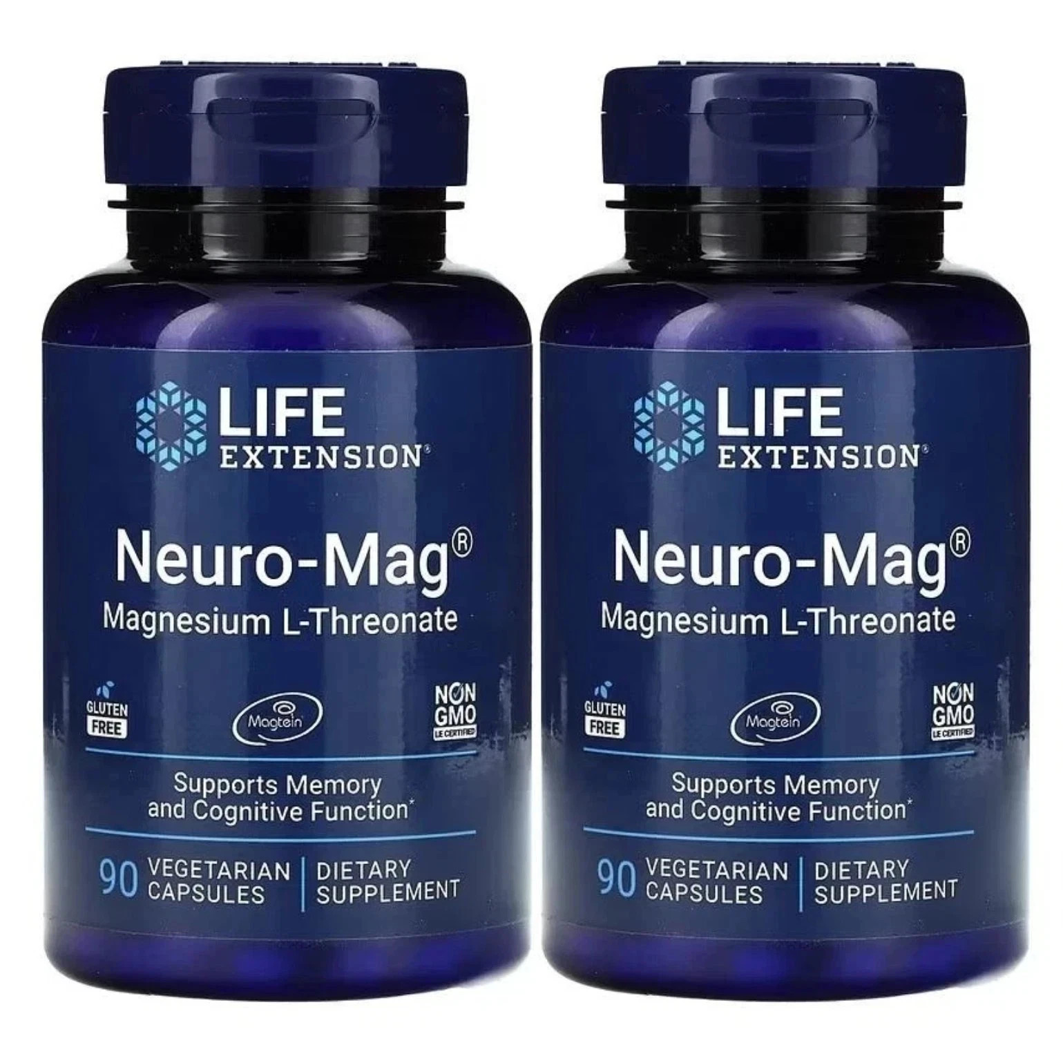 2 PACK Neuro-Mag Magnesium L-Threonate from 2000 mg Magtein – Life Extension