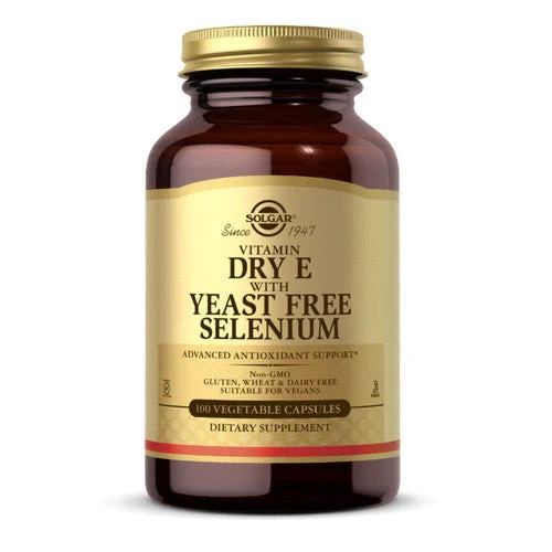 Vitamin Dried E With Yeast-Free Selenium 100 Veg Caps