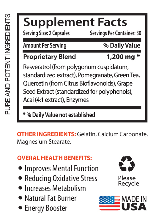 antioxidant blend supplements – RESVERATROL COMPLEX 1200 2B – resveratrol co
