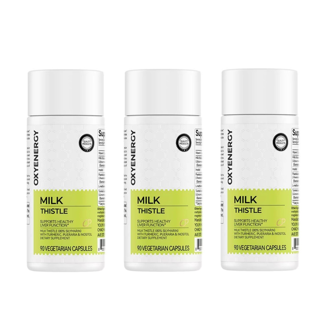 2 BOTTLES—Milk Thistle Liver Detox Supplement – 300mg Silymarin – OXYENERGY+-*