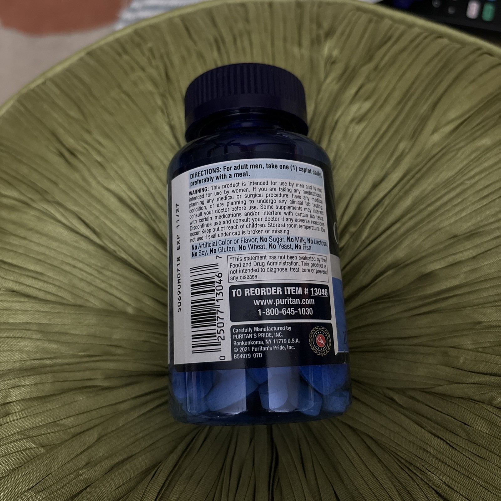 Puritan’s Pride One Daily Men’s Multivitamin/100-caplet bottle/USA/Exp Nov/2027