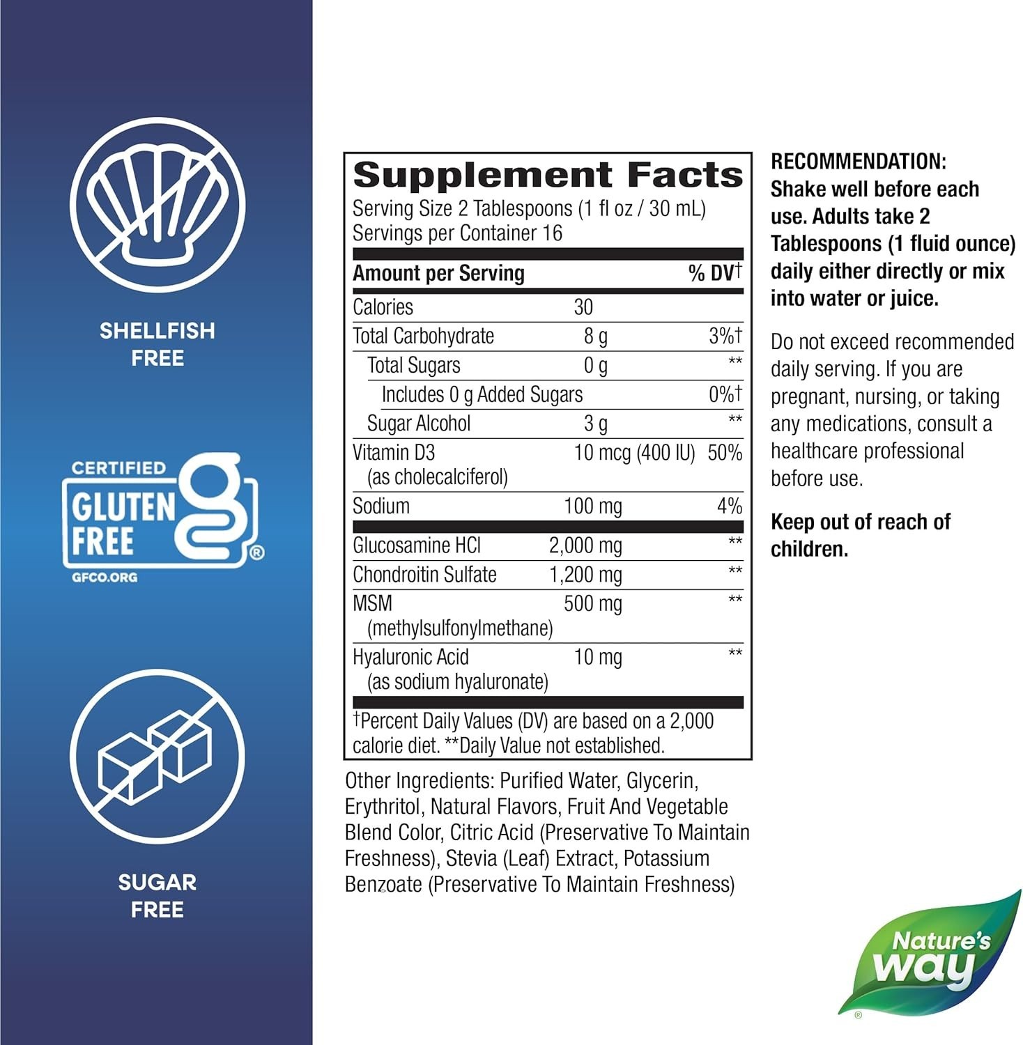Nature’s Way Joint Movement Glucosamine Liquid, 33.8 fl. oz.