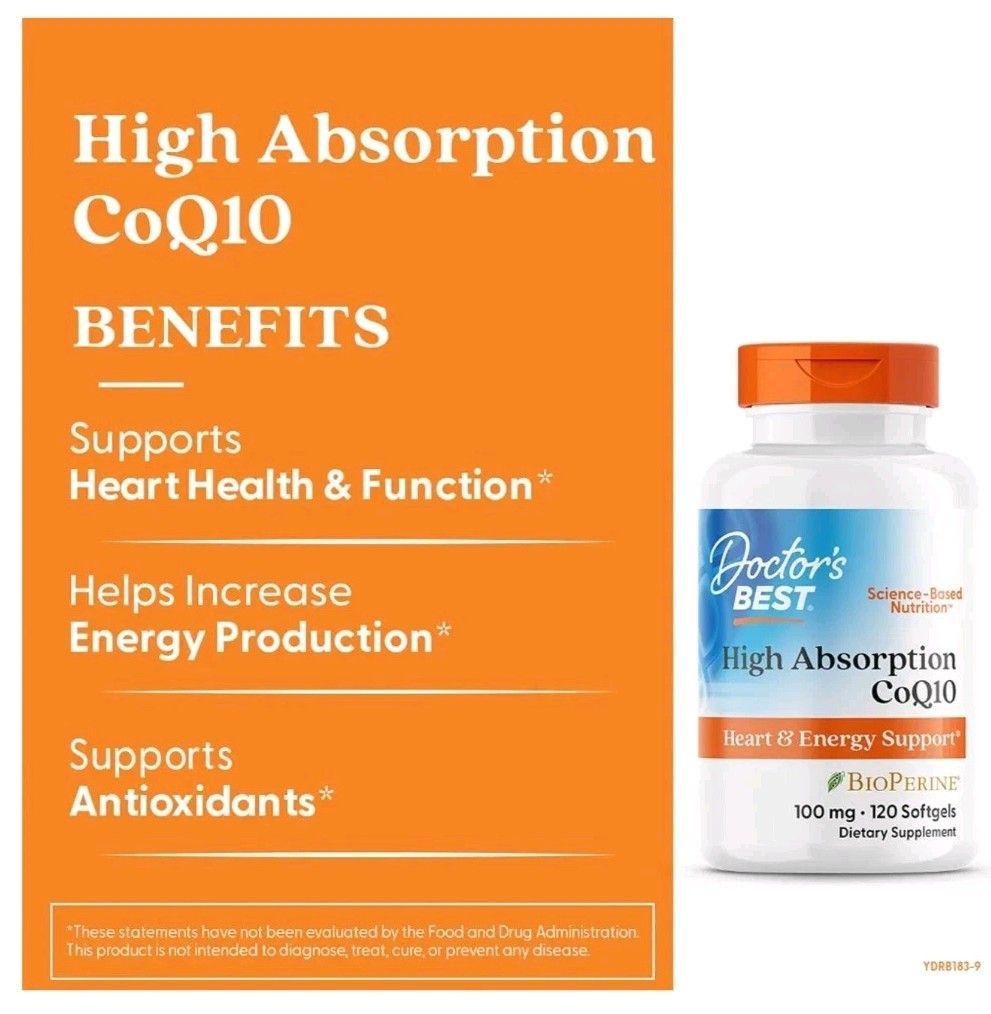 Doctor’s Best High Absorption CoQ10 200mg with 60 Count (Pack of 1)