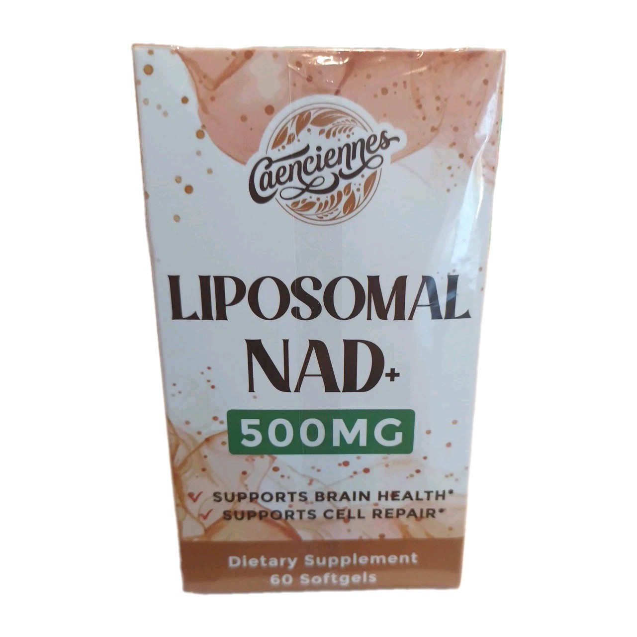 NEW Caenciennes Liposomal NAD+ 500 MG Supplement True NAD Plus 60 Softgels 04/28