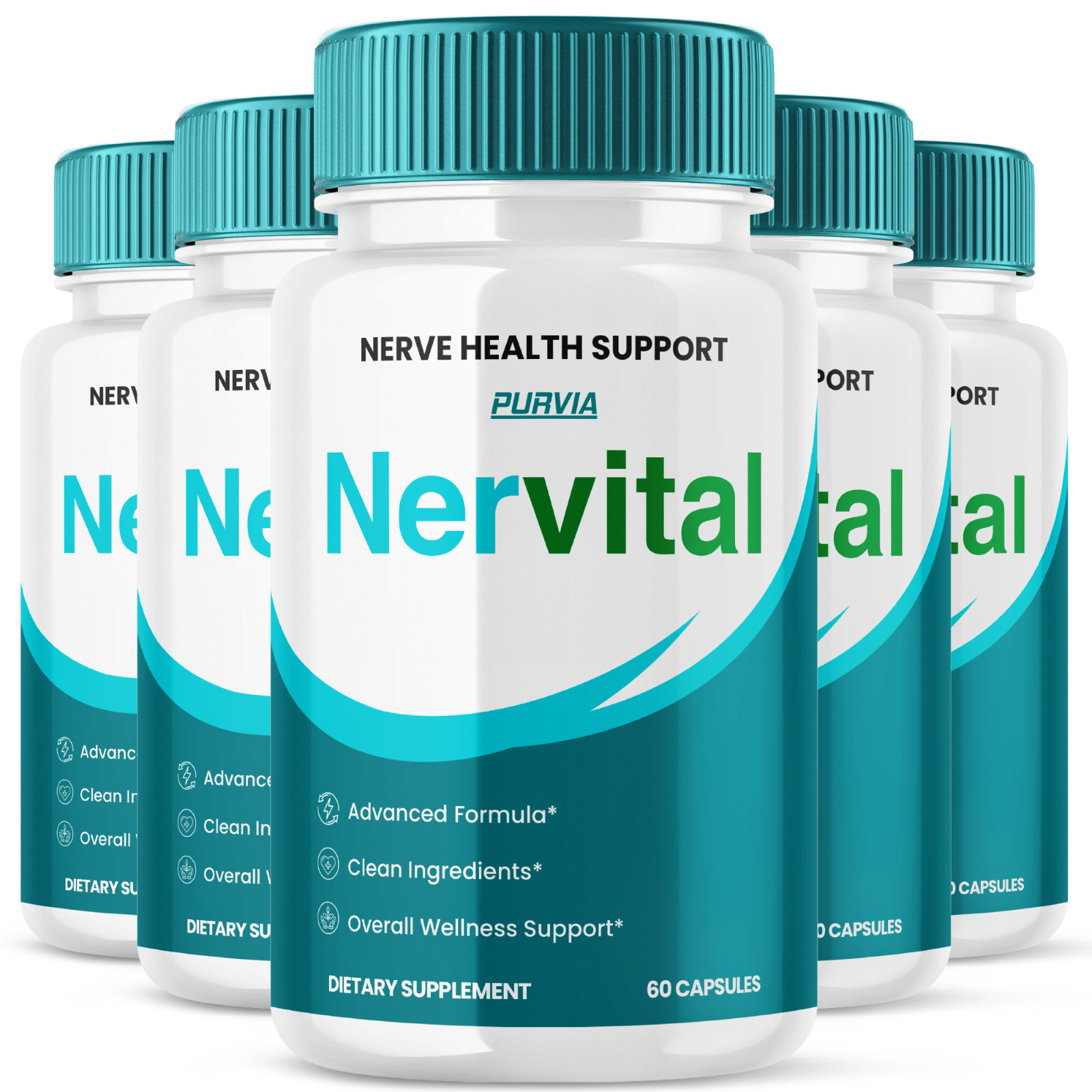 (5 Pack) Nervital Capsules For Neuropathy Nerve Pain Numbness Tingling (300 ct)