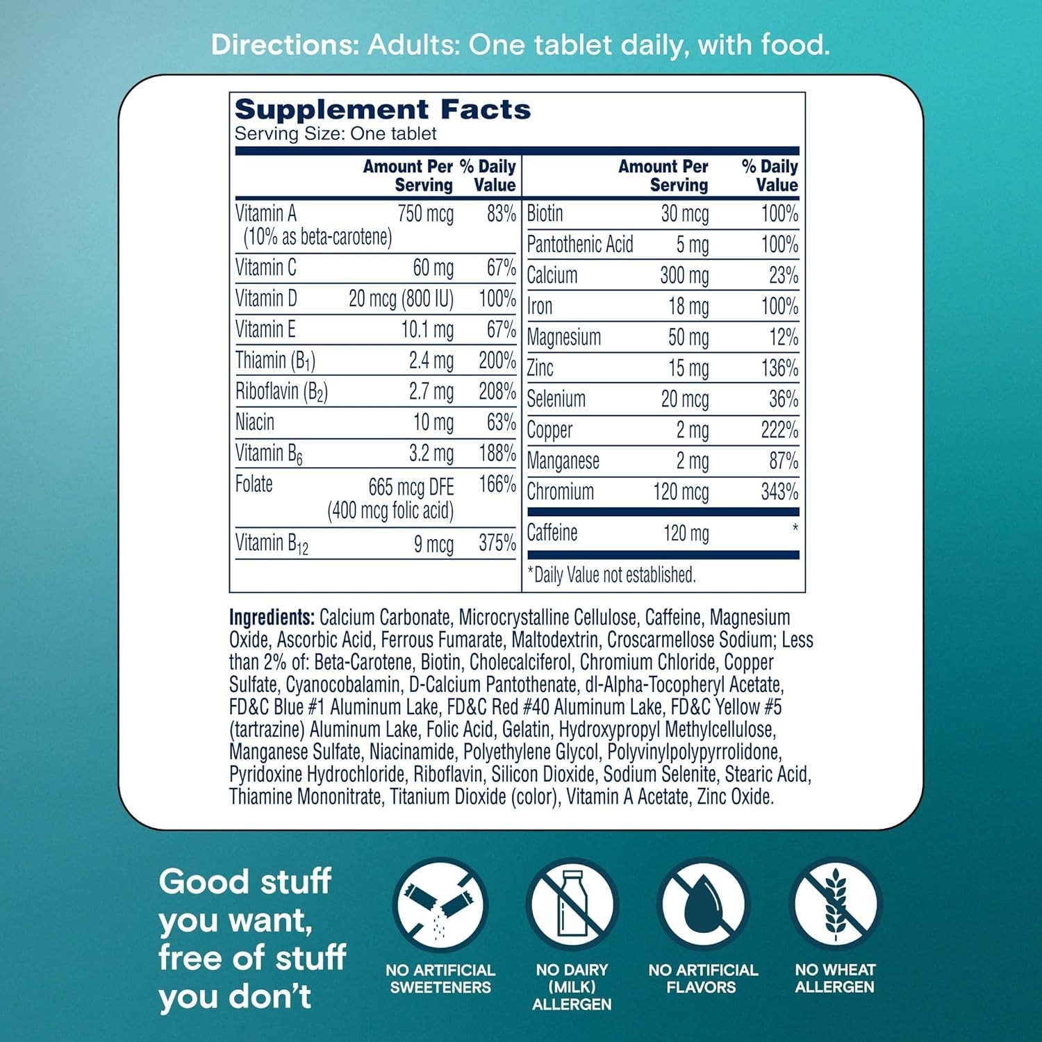 Women’S Active Metabolism Daily Essential, Multivitamin for Women, Metabolism Su