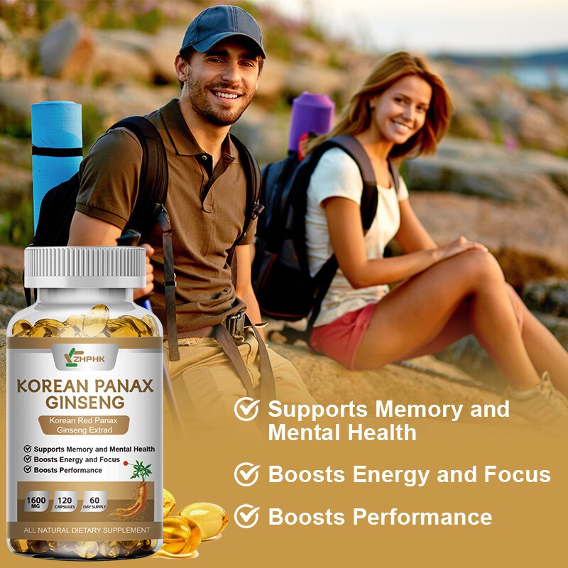 Korean Red Panax Ginseng 360 Capsules – 1600mg Extra Strength NON-GMO No Fillers