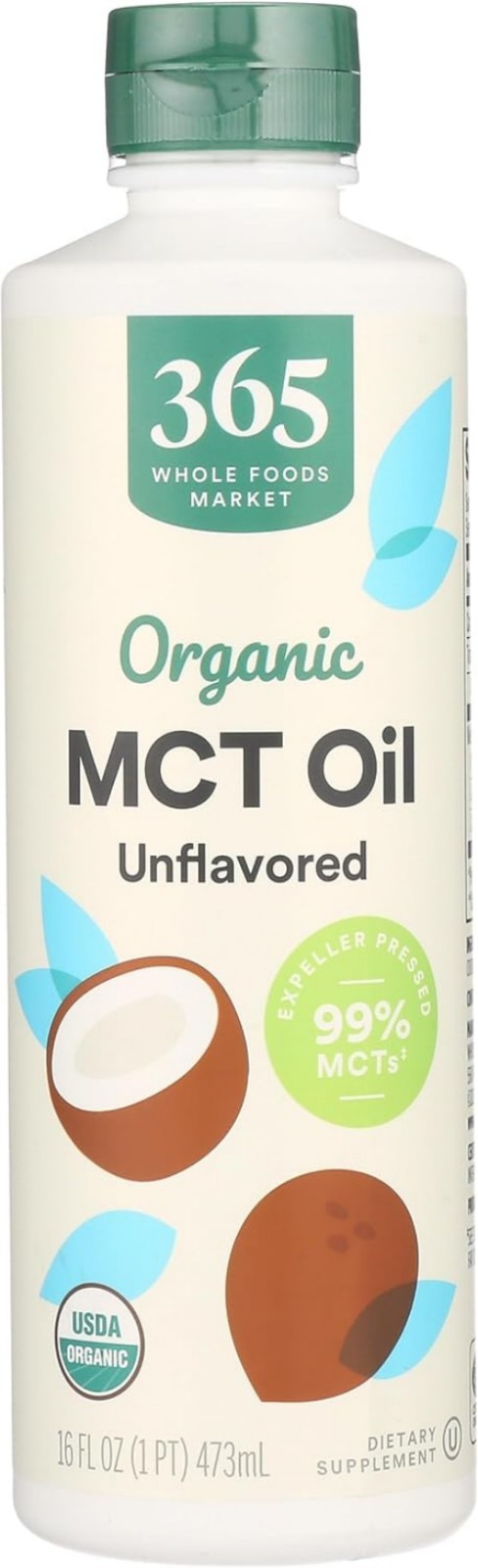 MCT Oil, Unflavored, 16 Fl Oz
